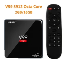 V99 Magic Smart Android 6.0 TV Box S912 Octa-Core 64bit 2GB/16GB KODI16.1 4K HDMI Mini WiFi Miracast Bluetooth 4.0 Media Player