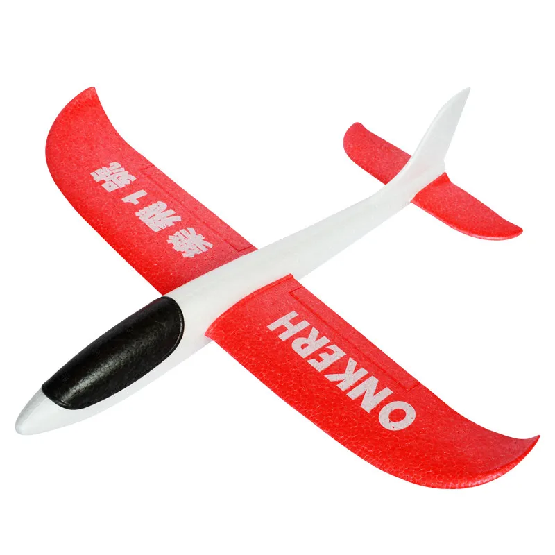 48 см большой ручной запуск бросок пены палне EPP модель самолета планерный самолет модель открытый DIY Развивающие игрушки для детей - Цвет: white red