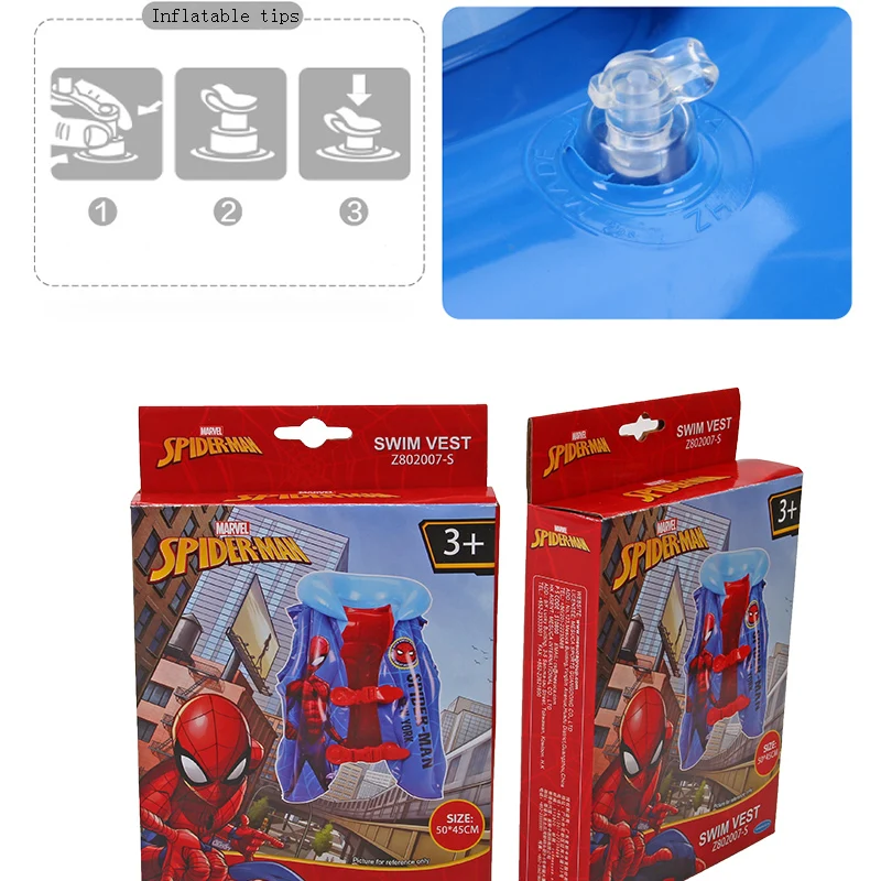 adjustable life vest swimsuit child inflatable pool float Spider-man children kids baby swimming drifting boating safety jacket (8)
