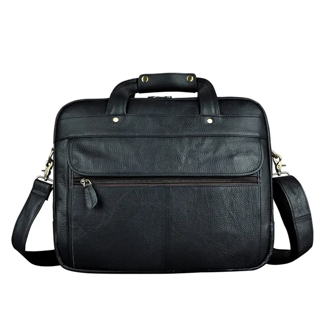 Men Oil Waxy Leather Antique Design Business Briefcase Laptop Document Case Fashion Attache Messenger Bag Tote Portfolio 7146 - Image 3