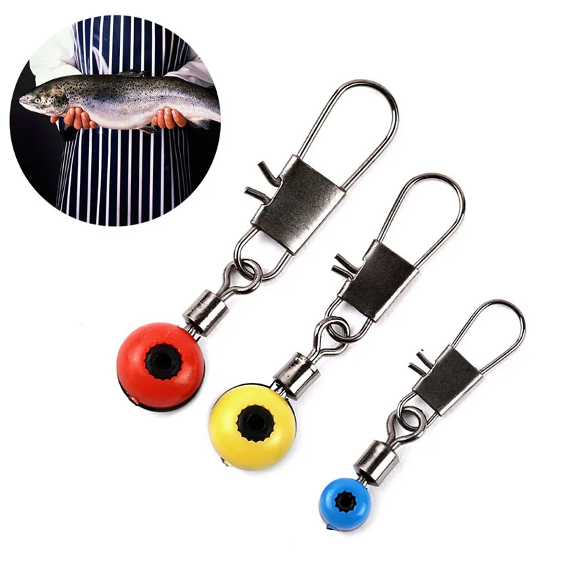 

100pcs Fishing Barrel Swivel Solid Ring Interlock Snap Pin Connector Accessories