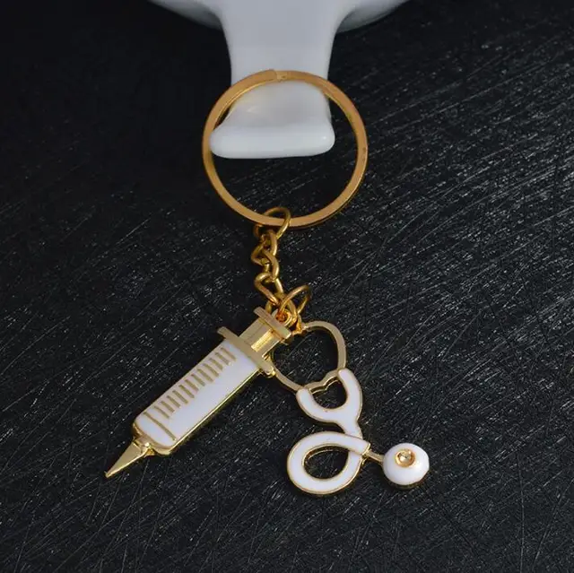 Buy yiustar Syringe Stethoscope Keychain Doctor Nurse
