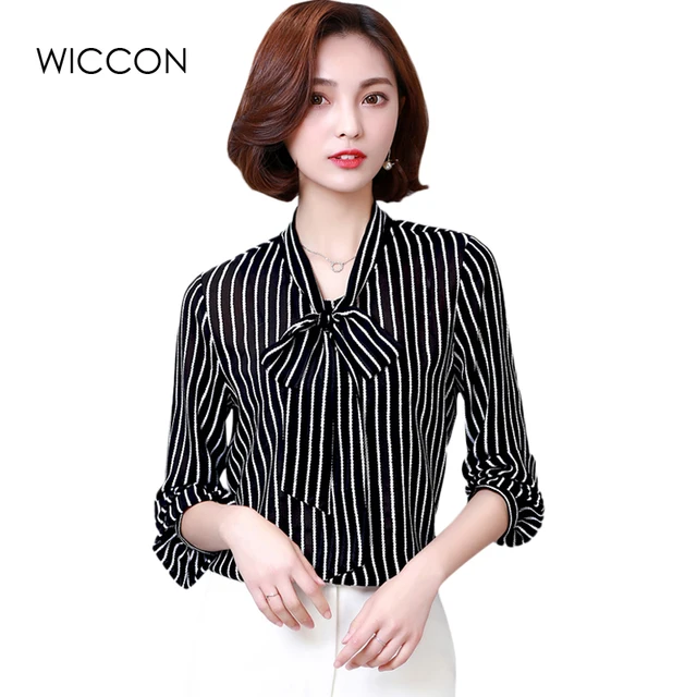 dames blouse zwart wit gestreept dames blouse zwart wit gestreept