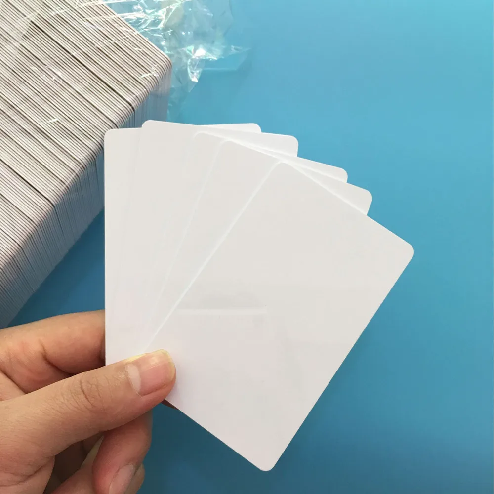 Original 13.56mhz 7 byte UID With NFC S50 MF1 Chip 1k Memory RFID Cards Writable White Smart IC PVC Blank Card 10PCS