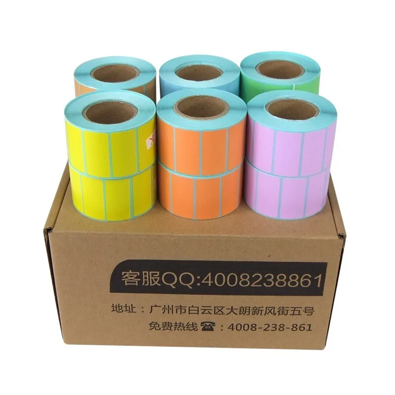 1 рулон) цветная термоэтикетка 80 мм x 50 мм синие зеленые фиолетовые оранжевые желтые коричневые цветные этикетки для принтера Zebra