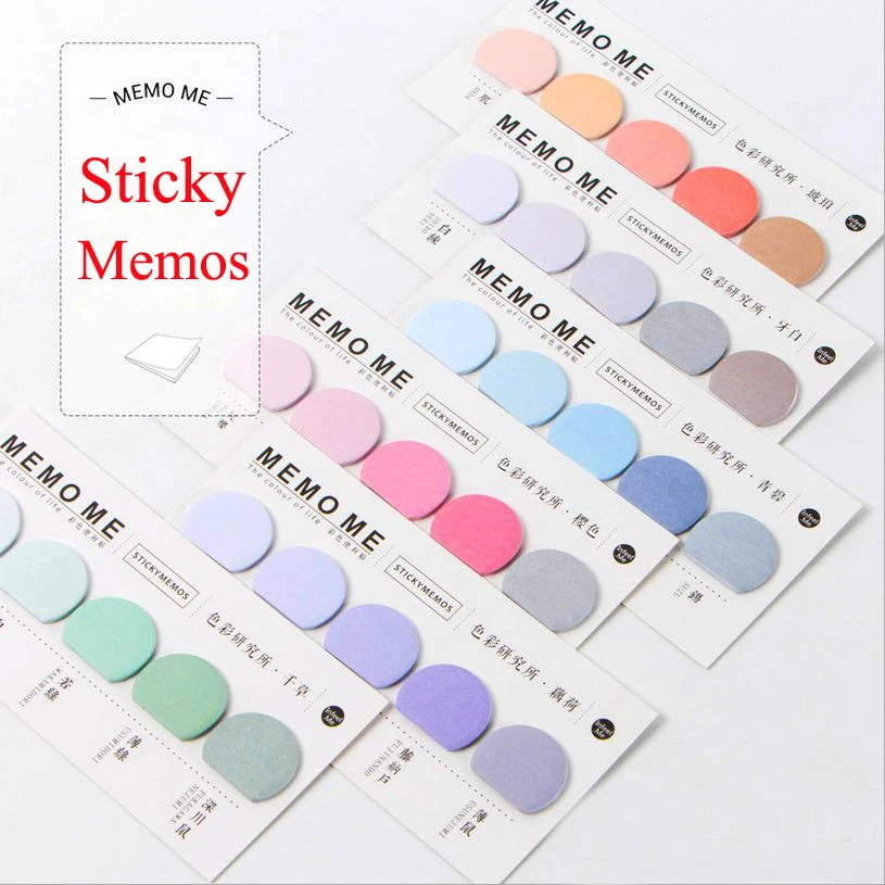 

Round Colorful life Stickers planner kawaii sticky notes stationery planner stickers memo pad cute papeleria notepad stick 01908