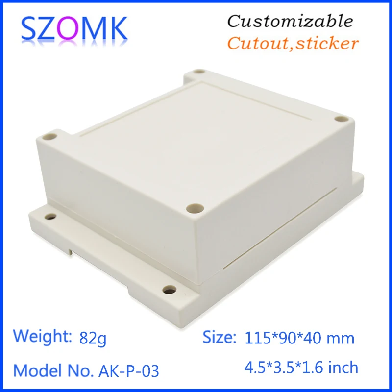 szomk electronics plastic enclosure for pcb junction box din rail enclosure control box szomk outlet boxes instrument enclosure box project box plastic housing  (9)