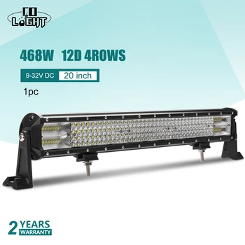 

CO LIGHT Led Auto 468W 20'' Offroad Led Light Bar 12D 4-Row 4X4 Accessories Straight Combo Beam for Uaz Lada Niva Truck Led Bar