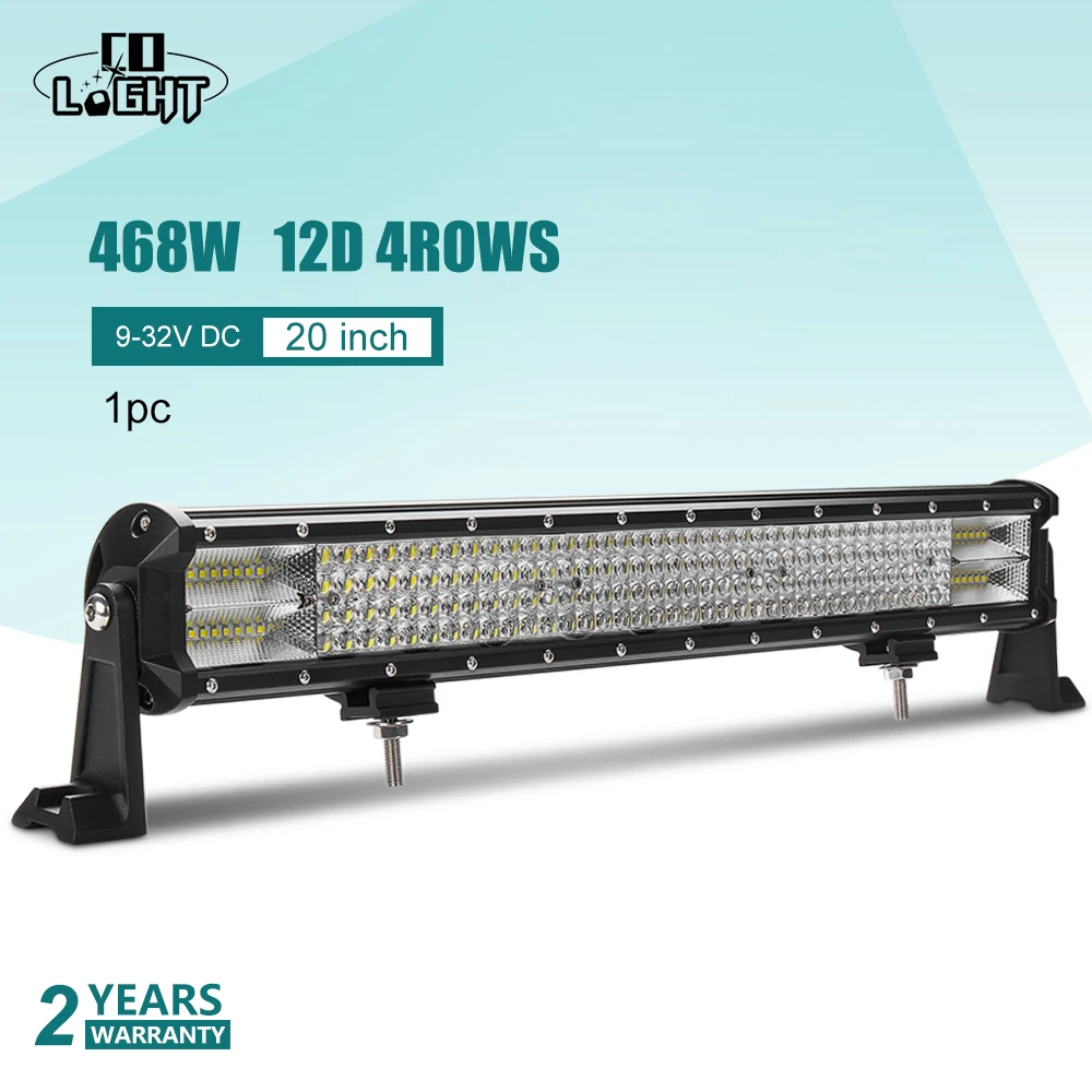 CO светильник Led Auto 468W 20 ''внедорожный светодиодный фонарь 12D 4 Row 4X4 аксессуары