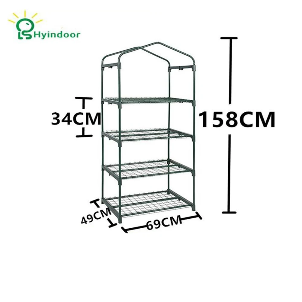 Hyindoor Садовые принадлежности сельскохозяйственная теплица ПВХ Scree мини-теплица Sunroom