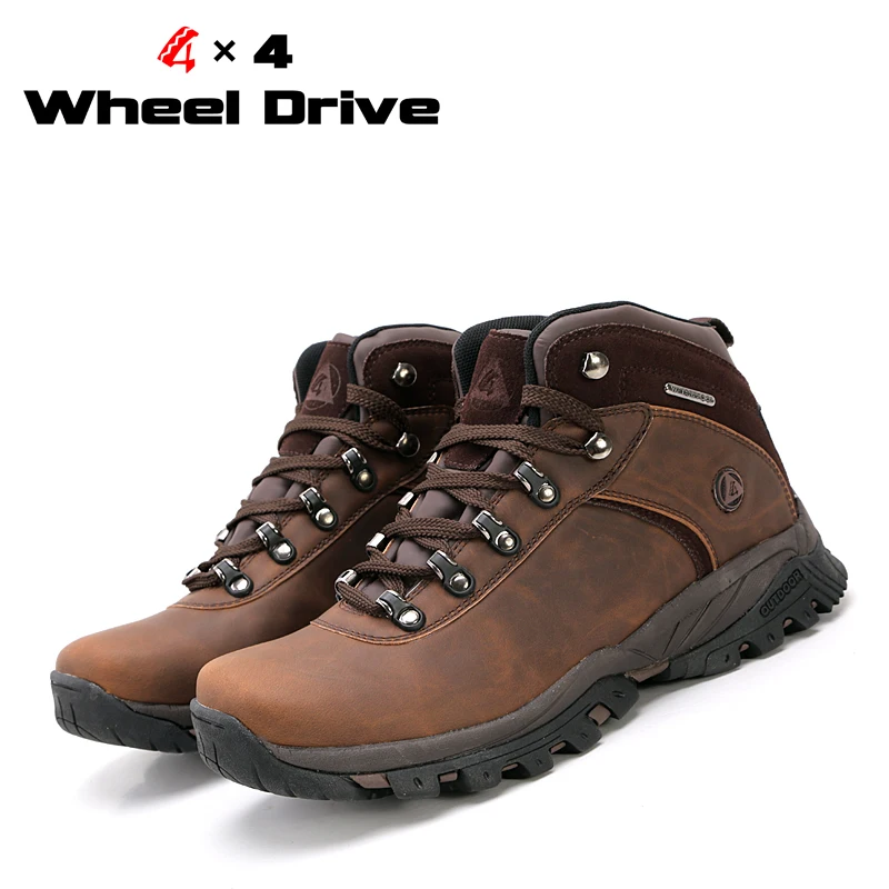 Free Shipping 4X4 Wheel Drive Hot Sale High Quality Waterproof Men's Hiking Boots Outdoor Breathable Boots