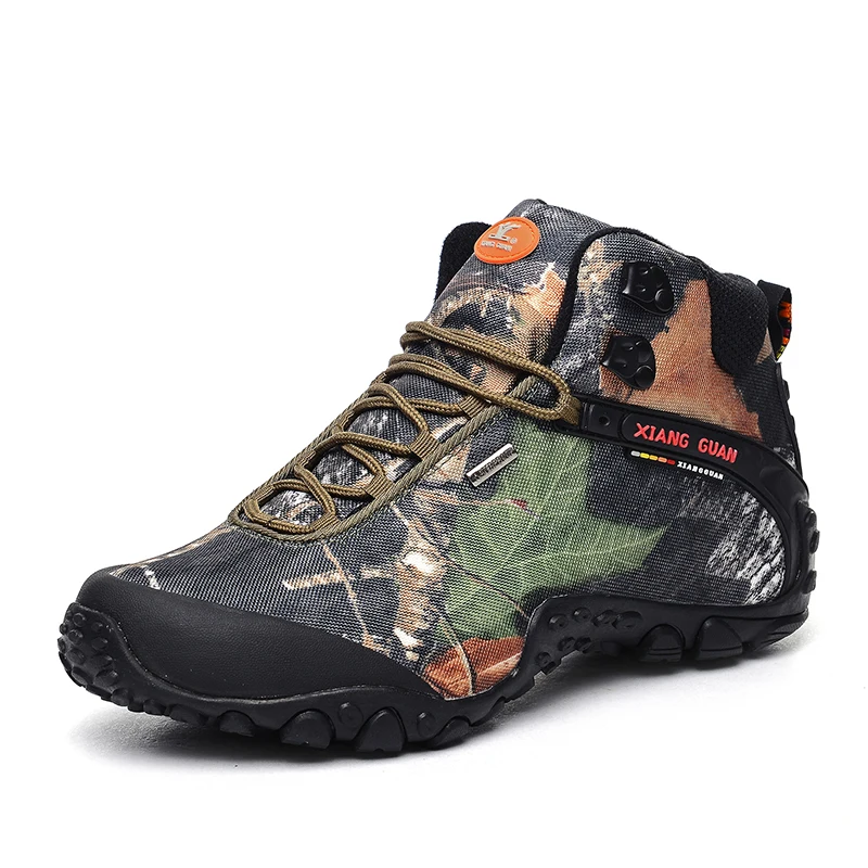 

Camo Breathable Water Resistant Lace-up High-top Mesh Outdoor Sports Trekking Hiking Shoes Men Camping Travel Climbing Sneakers