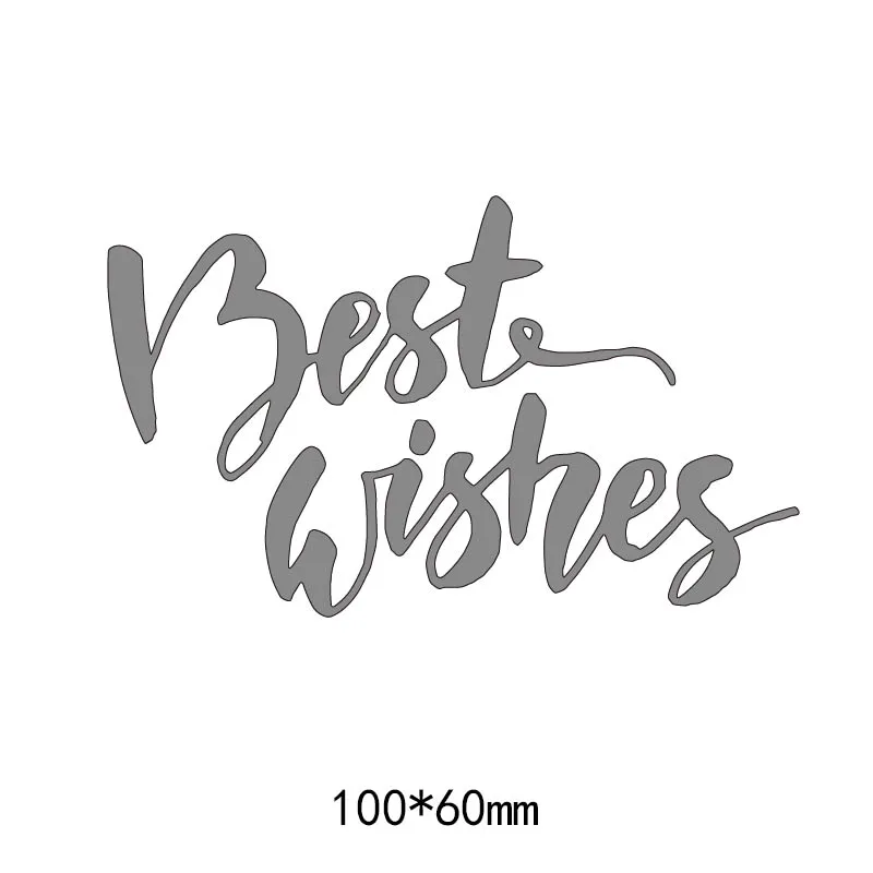 best wish Letters Metal Die Cuts Cutting Dies For DIY Scrapbooking