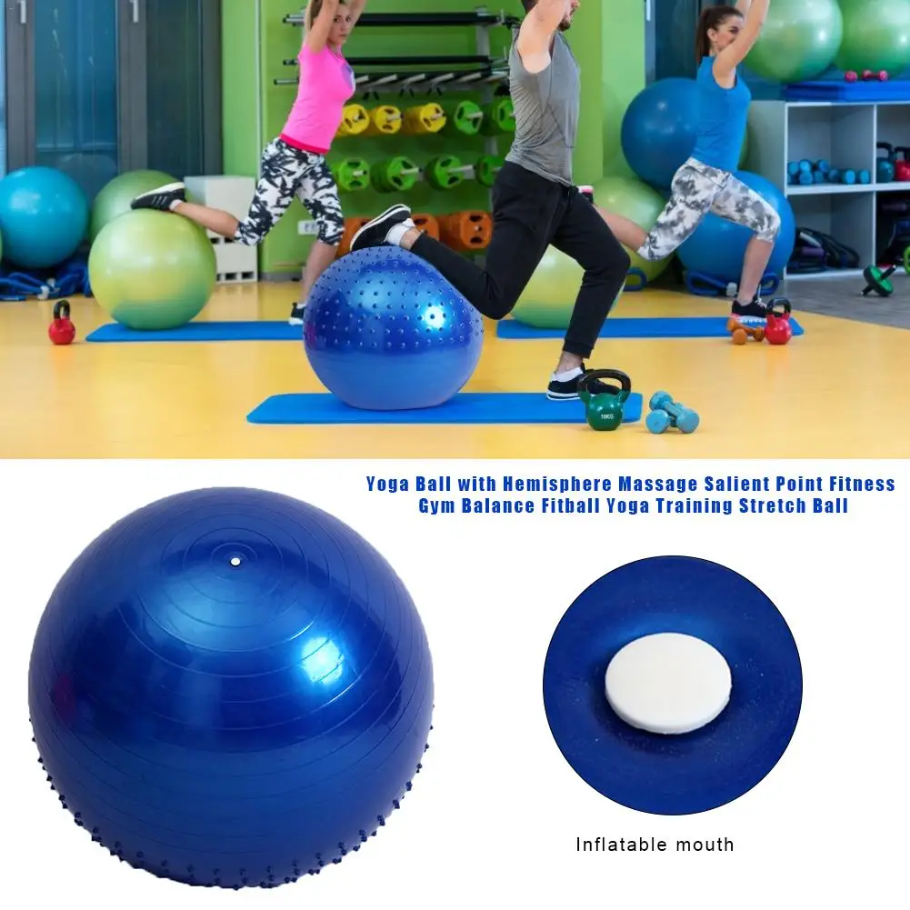 65CM Sports Yoga Balls Bola Pilates Fitness Ball Massage Salient Point Gym Balance Fitball Exercise Pilates Workout Massage Ball
