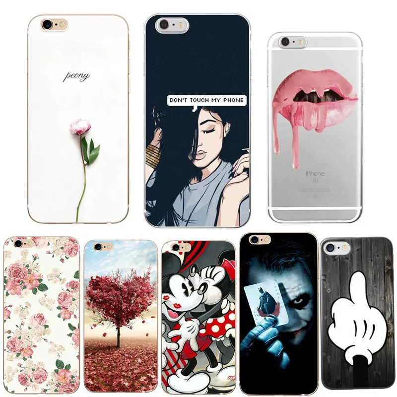 Phone Case for iPhone 5 5S Coque iphone 6 6S Cases Clear Silicone Soft TPU 7 8 Plus X Cover Capa |