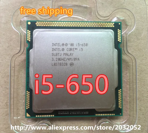 Процессор Intel Core i5 650 3 2 ГГц 4 Мб кэш разъем LGA1156 32 нм 73 Вт процессор для настольного
