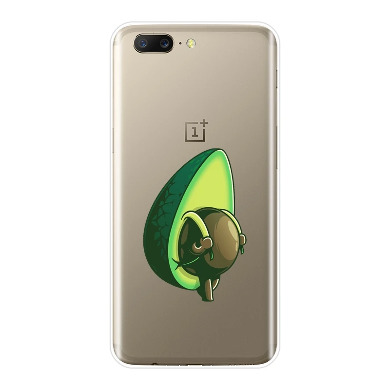 Мягкая искусственная силикон для One Plus 6 6T 5 5T 3 3T забавная задняя крышка с авокадо