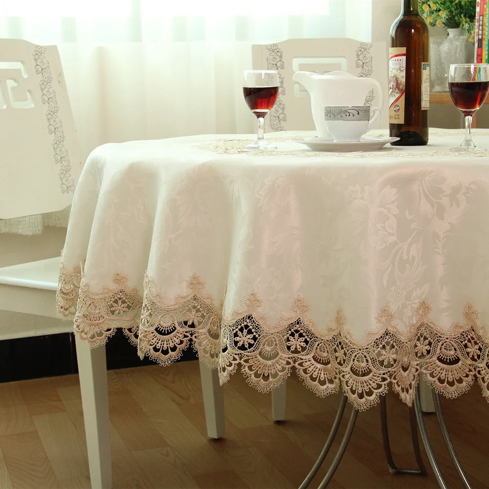 Скатерть с вышивкой в Европейском стиле, Водорастворимая кружевная, для дома, вечерние, свадебные, для гостиной, ресторана, украшение, скатерть