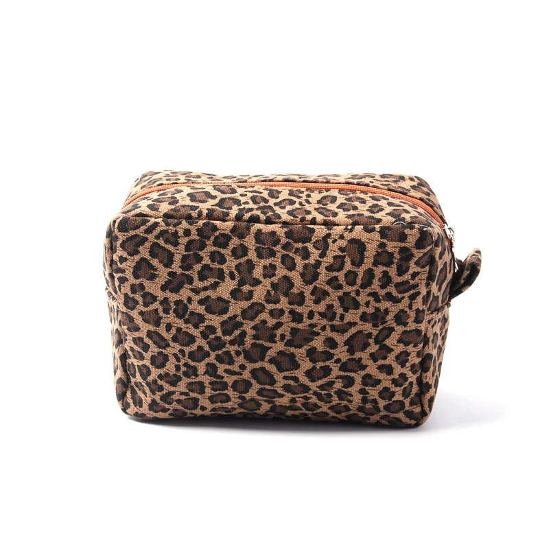 21.6*9.4*15.2cm Leopard Cosmetic Bags Wholesale Blanks Rectangle