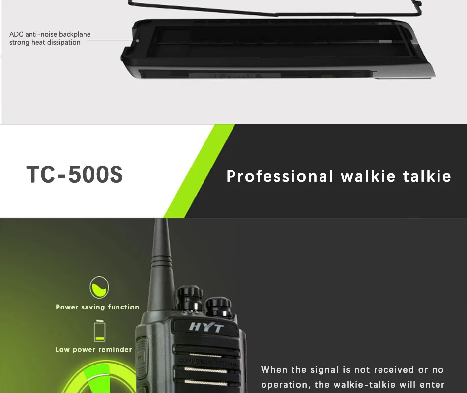 Для Гит-радио HYT TC-500S двухстороннее радио UHF 450-470 МГц VHF 136-154 MHz Walkie Talkie водостойкий Пылезащитный портативный ручной радио