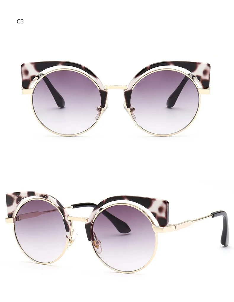 KOTTDO солнцезащитные очки "кошачий глаз", новая мода, Ретро стиль, металлическая оправа, детские солнцезащитные очки для мальчиков и девочек, винтажные милые Солнцезащитные очки "кошачий глаз"
