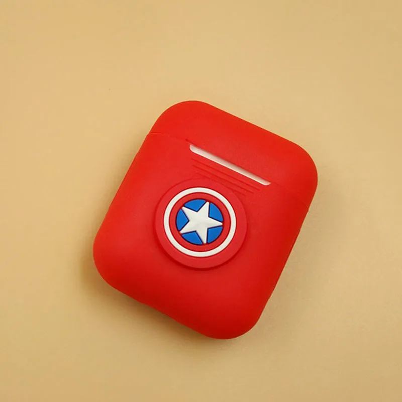 NewlySuper Hero гарнитура коробка мультфильм мягкий силиконовый чехол для наушников портативный наушник крышка мягкий для Apple Airpod TSLM1