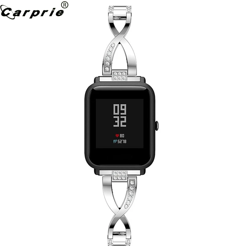 CARPRIE сменный металлический Кристальный ремешок для наручных часов Xiaomi Huami Amazfit Bip