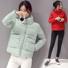 Cotton Padded Parka Sweet Style Ultra Light Winter Jacket Women