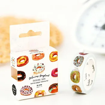 

1X Sweet Donuts Paper Washi Tape Adhesive DIY Decorative Notebook Album Decor Stick Label Masking Tape Gift 7 Meters Long