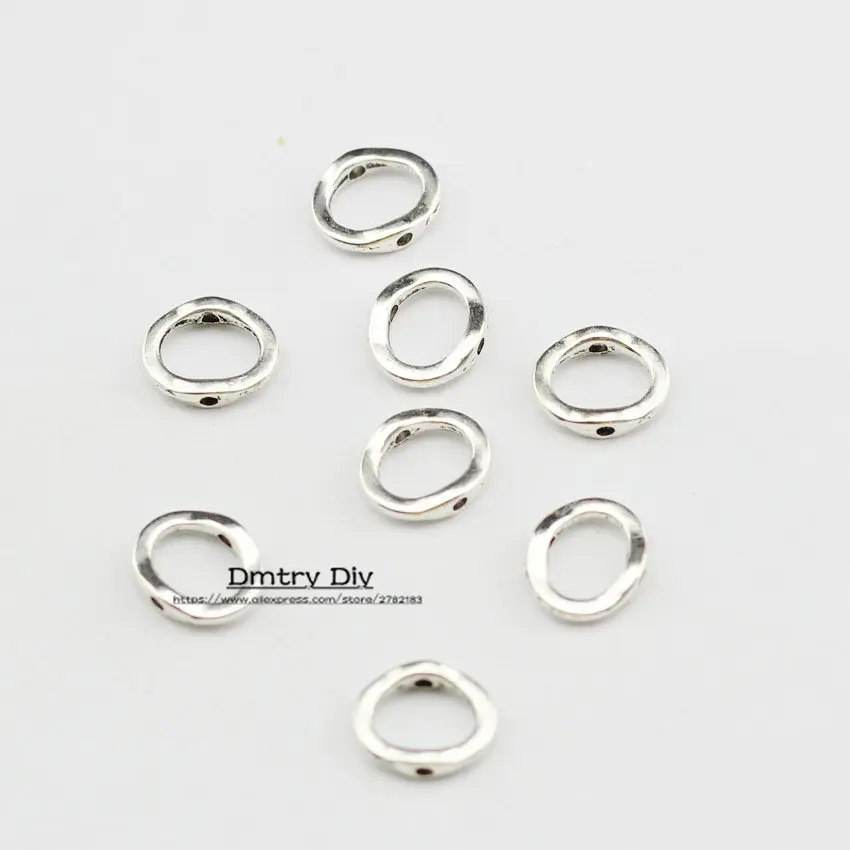 Dmtry 20 шт разделитель для использования с 1,5 мм круглой кожаной веревкой дизайн Bijoux подвески для ожерелья браслет серьги ювелирные изделия LC0110 - Цвет: Ancient Silver