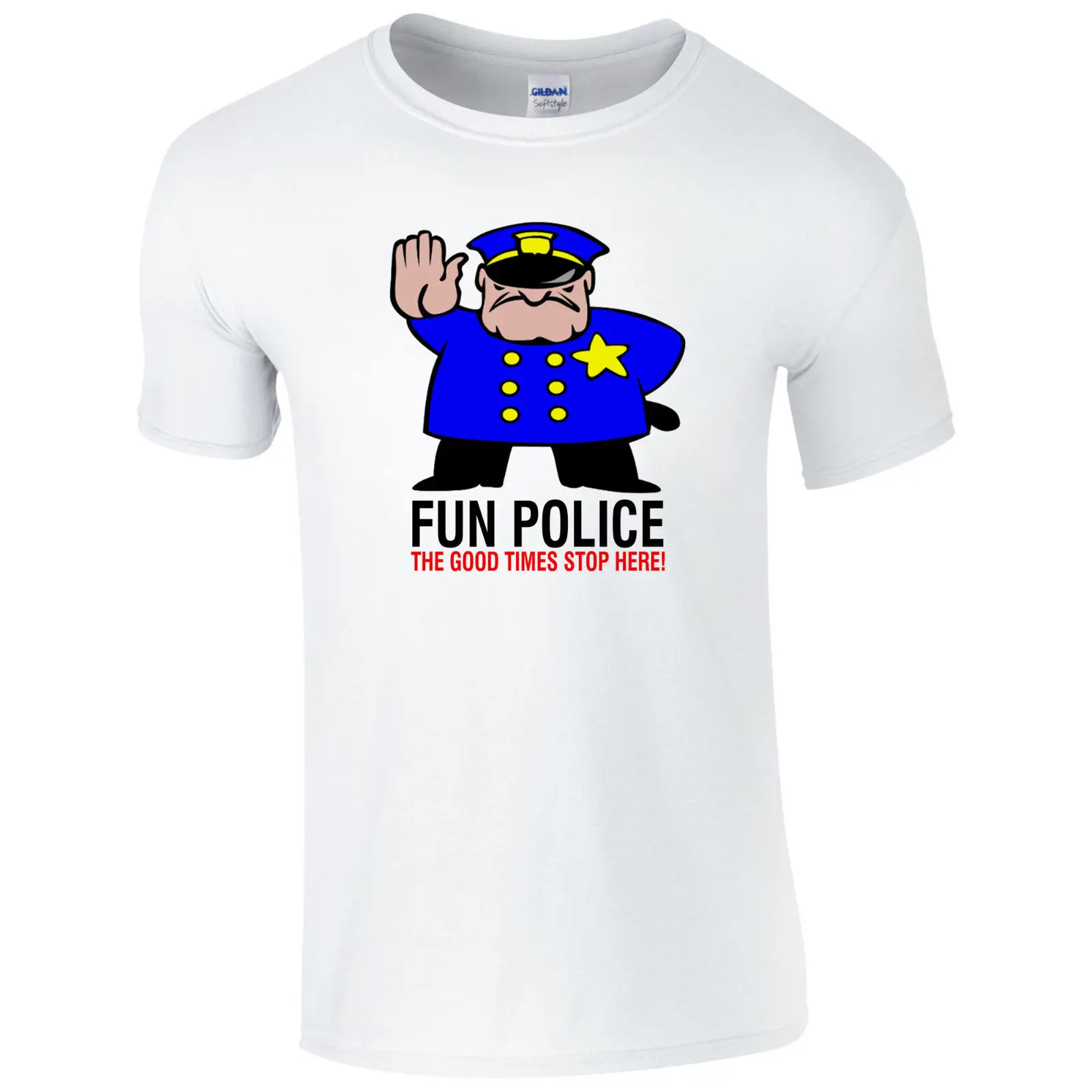 Забавная футболка с надписью Police The Good Times Stop Here-забавная Мужская Party Joke Cop Gift