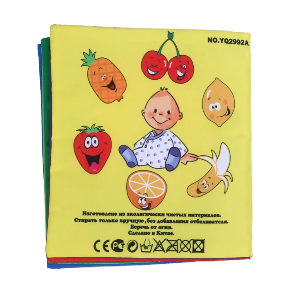 

Baby Toys 0~12 Months Baby Books Russian Language Cloth Book Newborn Crib Cloth Book Infant Fruit Education Kids Toy