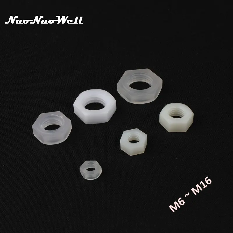 

10pcs NuoNuoWell Plastic Hexagon M6~M16 Thread Nut Connector Adapter Aquarium Air Pump Fish Tank Fittings Nut cap