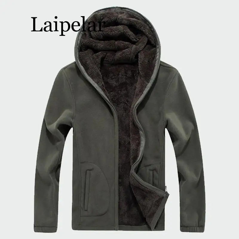 Laipelar Men's Winter Military Fleece Jackets 2019 New Warm Male Tactical Jacket Thermal Breathable Hooded Mens Thick Coats
