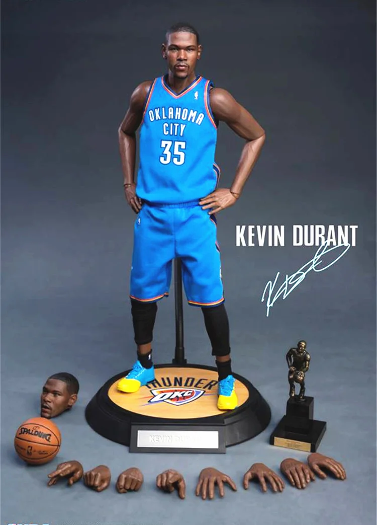 

[Limited] Basketball star Kevin Durant NBA Golden State Warriors No.35 MVP Action Figure Toys 1/6 34cm PVC Collection Model gift