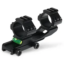 Винтовка Оптический прицел крепление 30 мм кольца крепление с пузырьковым уровнем подходит 20 мм Пикатинни для тактического пистолета AR15 M4 Охота