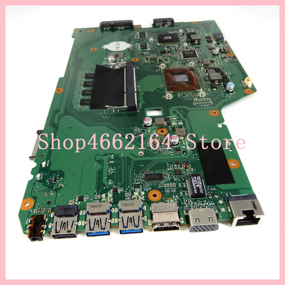  X751YI motherboard E1-7010 CPU 4GB RAM 2GB Graphics card X751YI Mainboard For ASUS X751Y X751YI K75