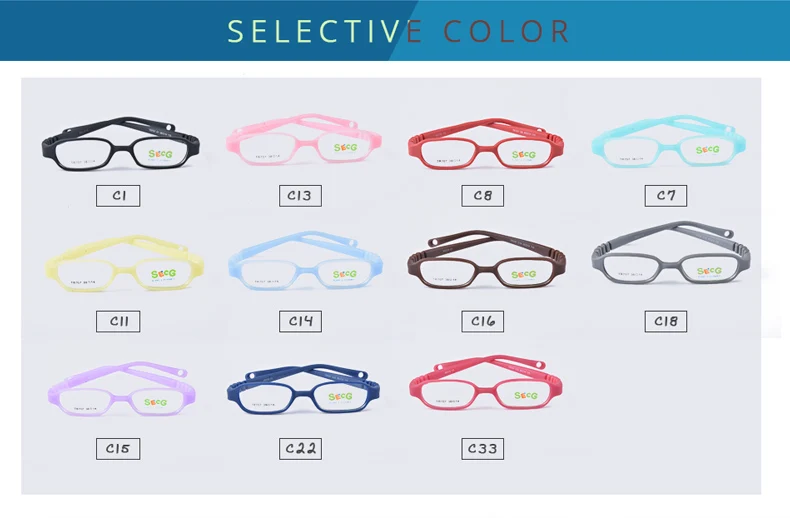 SECG Твердые сверхлегкие оптические Близорукость оправа для детских очков Силиконовые Мягкие гибкие детские очки защитные детские очки