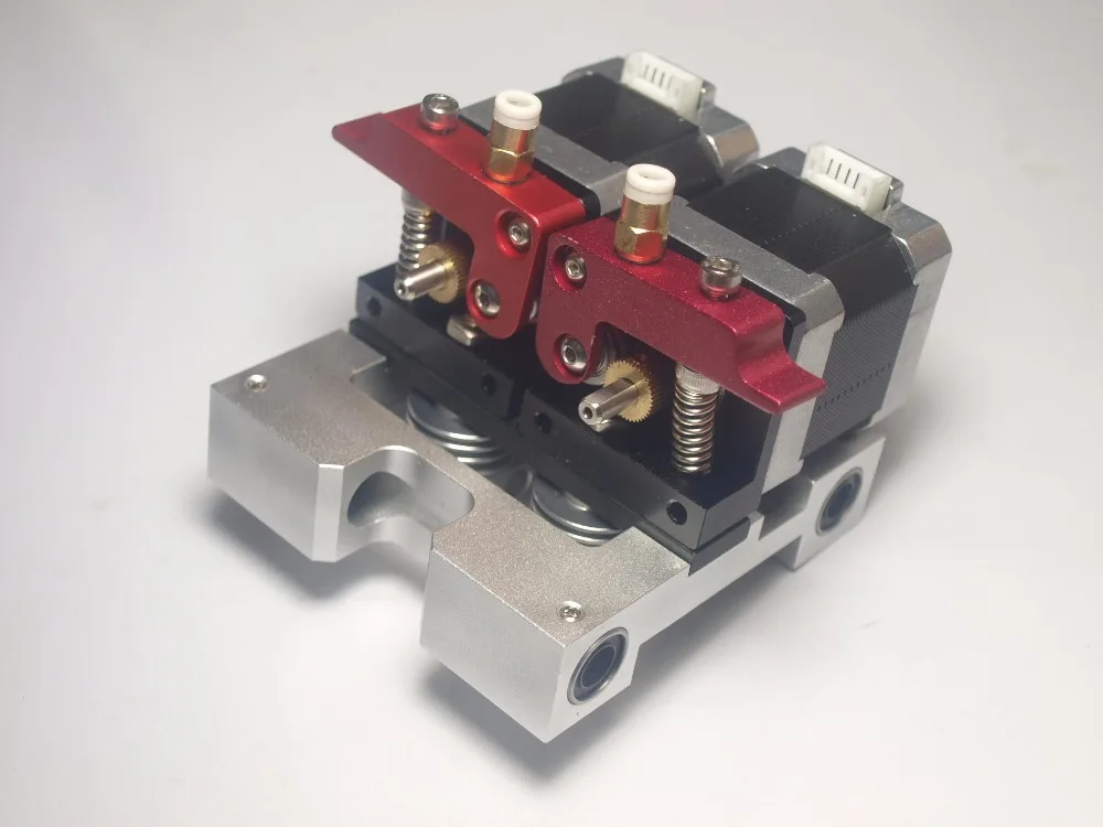 

Reprap MKbot Replicator 3D printer metal dual direct extruder kit 1.75 mm fila with nema 17 stepper motor dual extruder carriage
