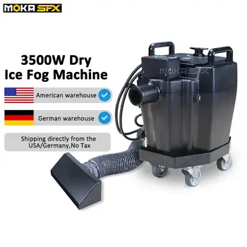 

Germany stock 3500W Dry Ice Smoke Machine Low Fog effect Machine Ground Fogger Emission Machine with movable base and outlet