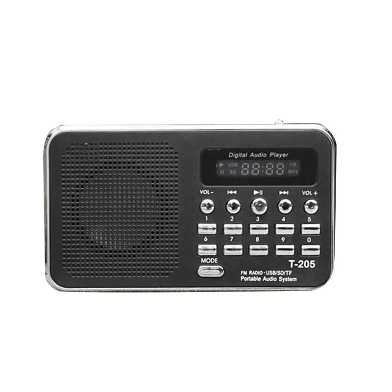 

Hot Sale T- 205 FM Radio Portable HiFi Card Speaker Digital Multimedia MP3 Music Loudspeaker White Camping Hiking Outdoor Sports