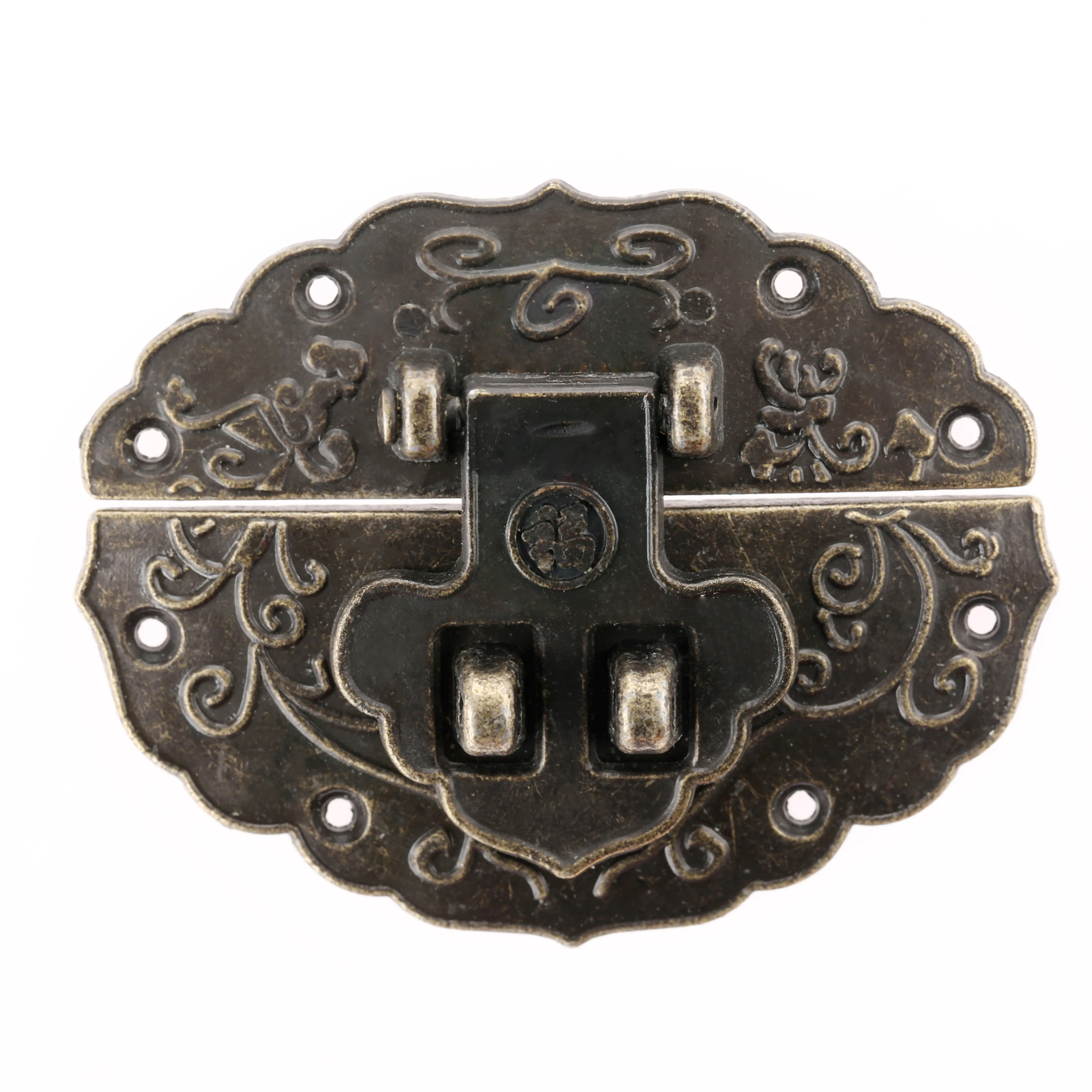 1Pc Antique Brass Box Latch Hasps Decorative Jewelry Box Hasp Lock
