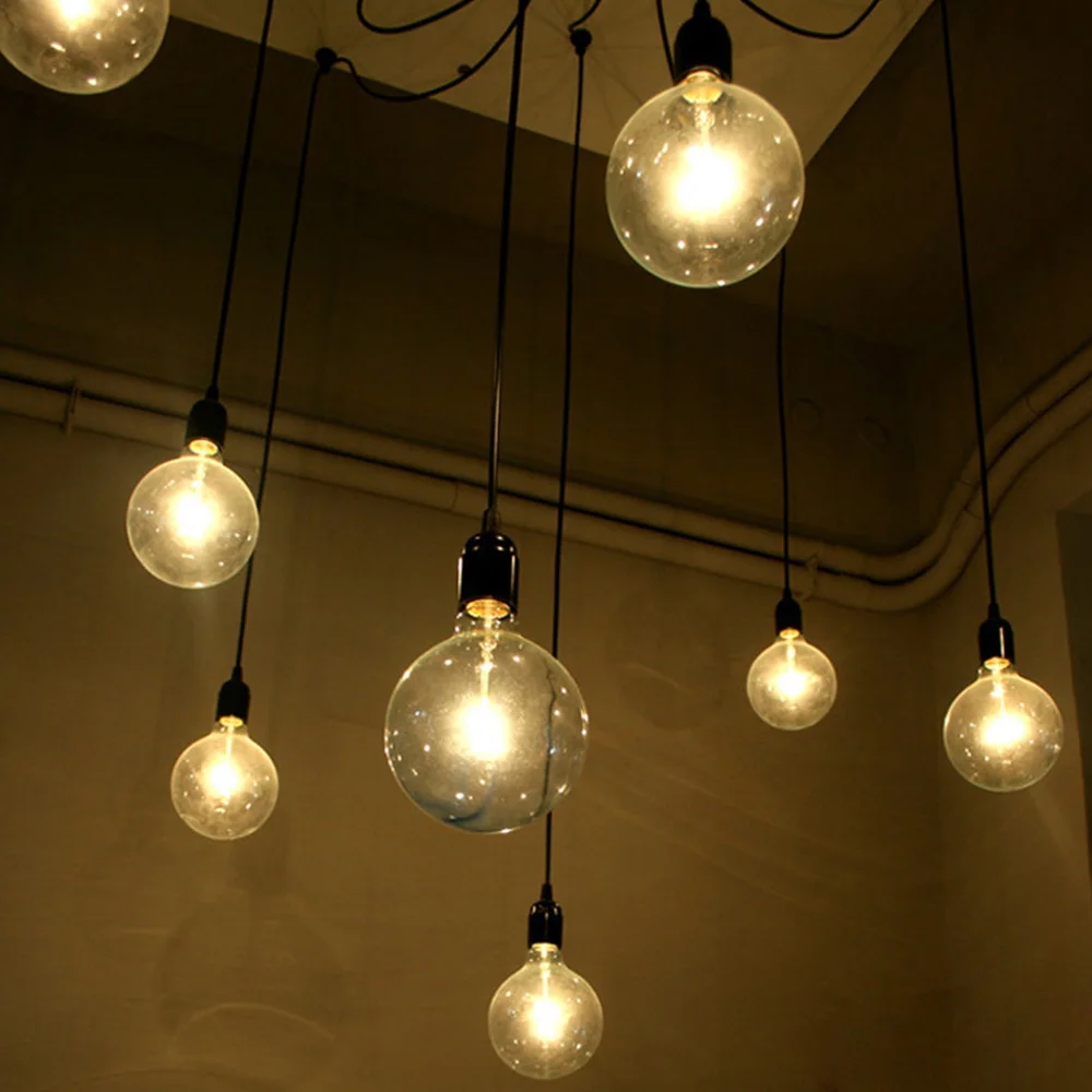 E27 Fitting Lamphouder Voor Thuis Diy Hanger Lamp Licht Lampen Vintage Stijl Meerdere Lampen