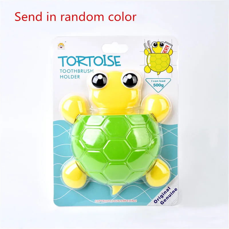 Cartoon Toothbrush Holder Suction Wall Mounted Kid Toothpaste Rack Bathroom Storage Shelves Box Home Containers Accessories