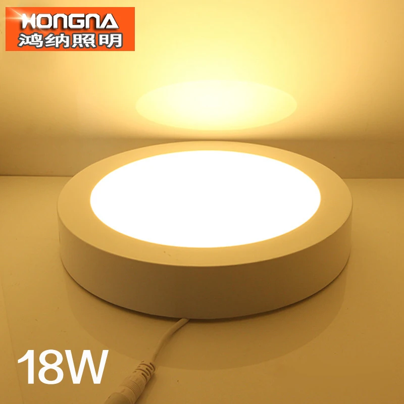

Free Shipping High Quality 100% Brand New 18W Surface Mounted LED Panel Light 220V Super Bright SMD2835 Panel Light