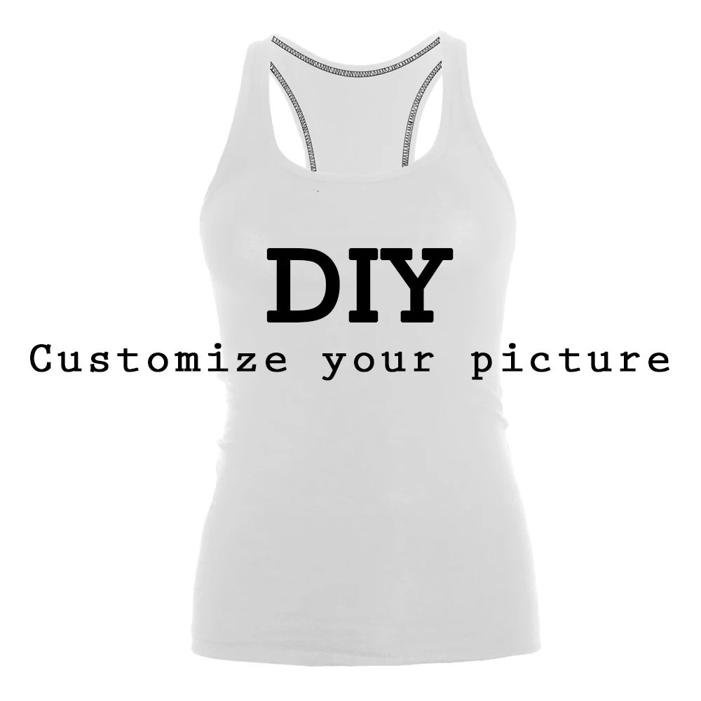 

NADANBAO DIY customize Tank Tops women 3D Digital 1MOQ Tos Customize your own picture Elasticity Cropped Vest