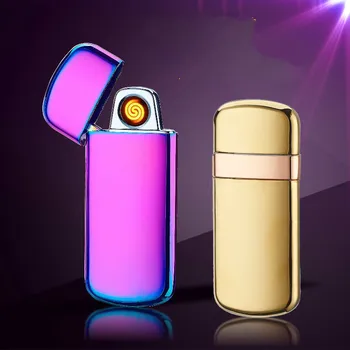 

2PCS/LOT New Flip Cover Environmental Protection Dual-sided USB Rechargeable Cigarette Lighter