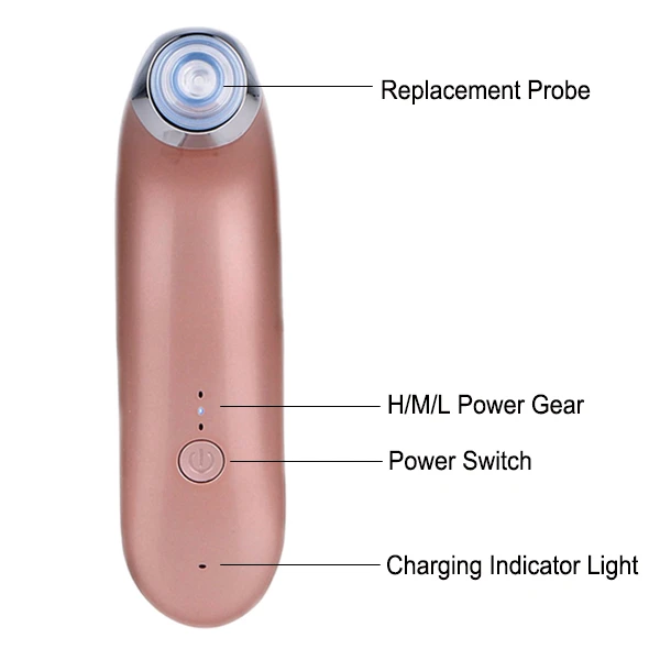 Y.F.M<ALIMT >®</ALIMT> Rechargeable Electric Blackhead Suction Acne Remover Vacuum Microdermabrasion Pore Cleanser Facial Skin