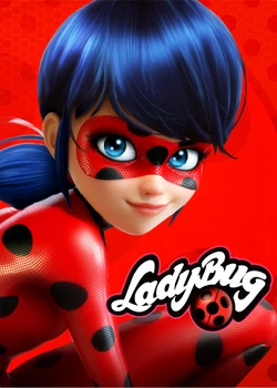 

Colorwonder Cartoon Photography Background Ladybug Marinette with Black Dots Red Suit 5x7ft Red Vinyl Backdrop for Kids Birthday
