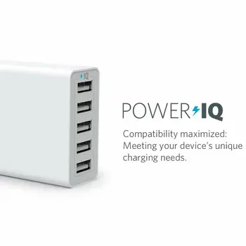 

USB Power Adapter Smart Power (40W/8A Adapter with 5 USB Ports) home power charger adapter